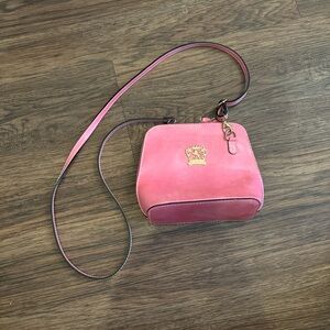Pratesi Italian pink leather crossbody purse